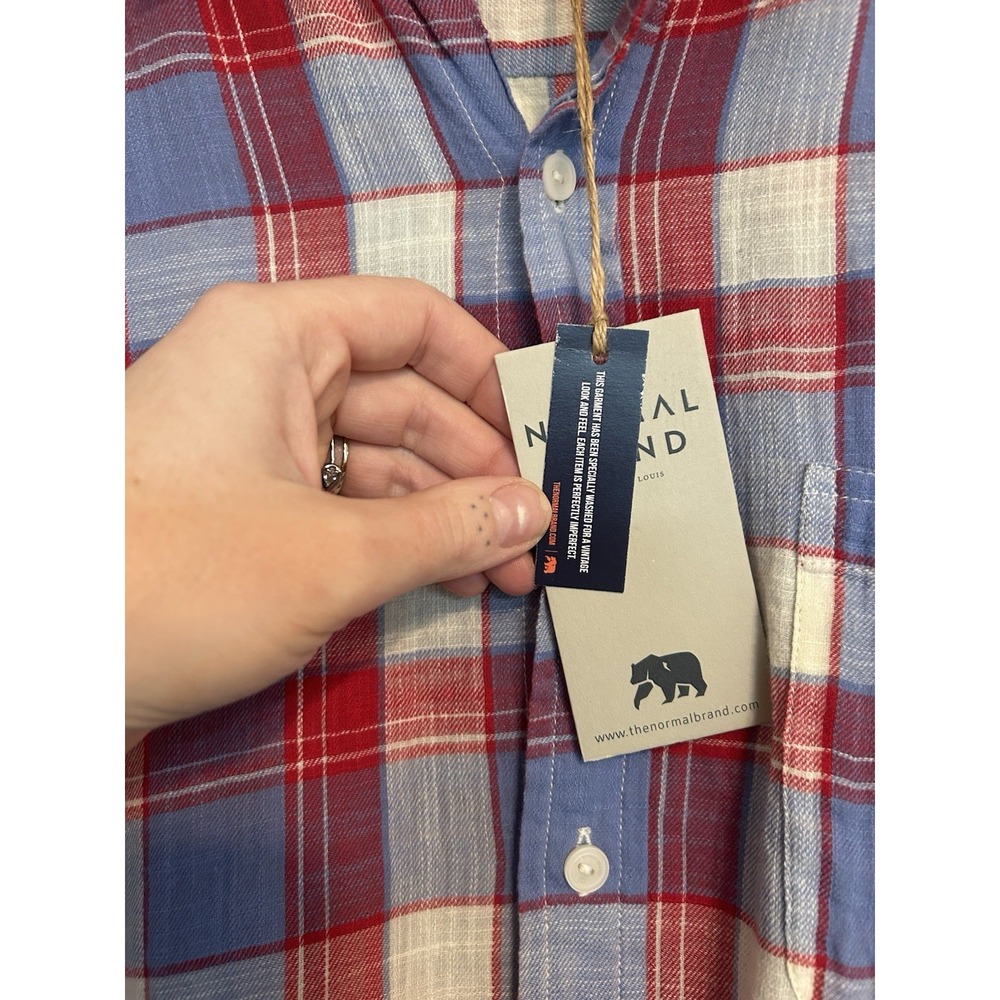 The Normal Brand Skipper Button Down XXL NWT Plaid Americana Preppy - Picture 4 of 11